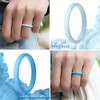 ThunderFit Stackable Silicone Wedding Rings for Women, Thin Rubber Engagement