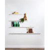 Infinite Design 36" Metal Floating Wall Shelf | Modern White