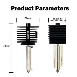 HzdaDeve 2 Pack A1 Mini/A1 Hotend Print Head Hot End Kit Extruder Upgrade High-Temperature 0.4MM Hardened Steel Nozzle Replacement with 4PCS Silicone Cover Sock for Bambu Lab 3D Printer Accessories