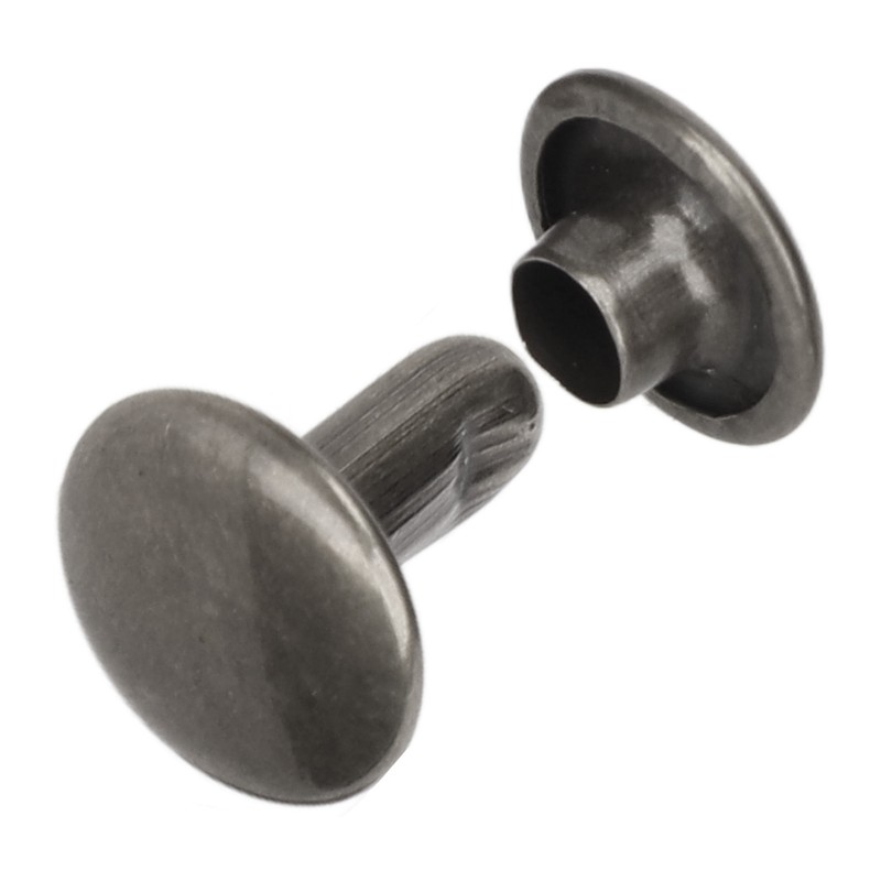 500 Sets Leather Rivets 8x8mm Electroplating Process High Hardness Iron