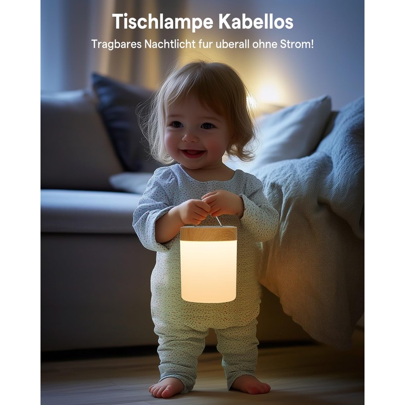 Bonsery LED Bedside Lamp Touch Dimmable with 256 RGB Colours