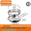 Titanium Hammered Wok, 2026 Upgrade Double-side Hammered Frying Pans Nonstick,