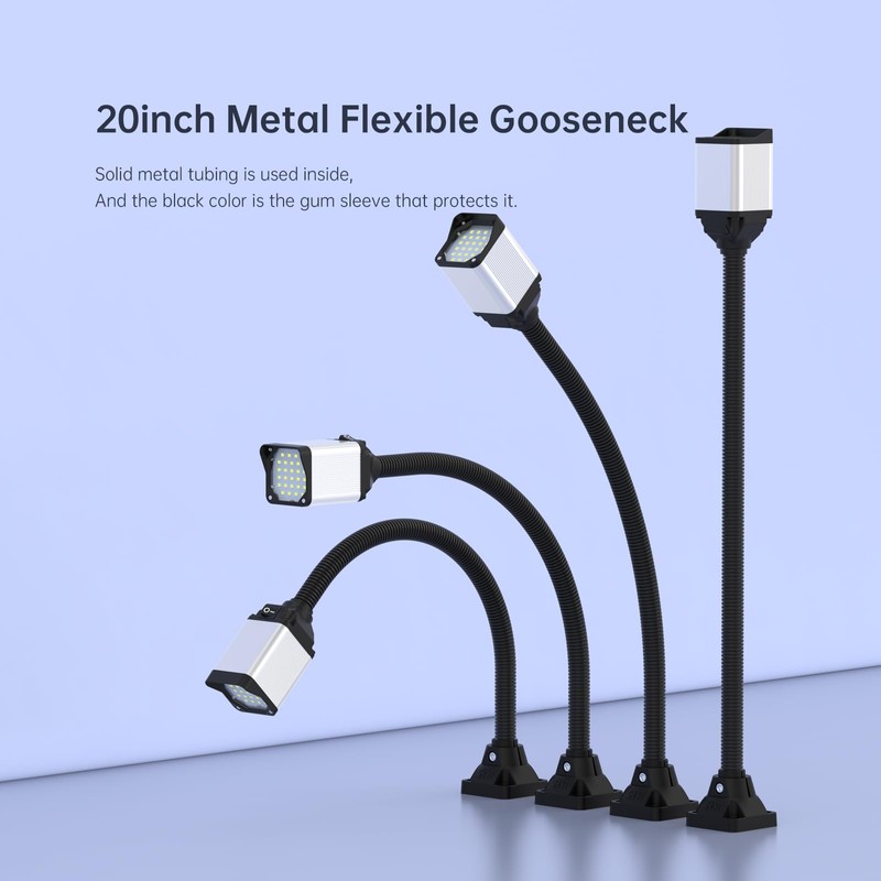 28LEDs Magnetic Light, 1320 Lumen 120v Flexible Gooseneck Work Light