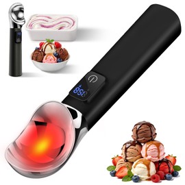 Ice Cream Scoop, Heated Ice Cream Scoop Rechargeable | Black 2 oz