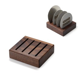 Handmade Puck Screen Stand ONLY | Walnut Holder for Puck Screen | 4 Slots Puck Screen Compatible with Puck Screen 49mm, 51mm, 53.5mm, 58.5mm