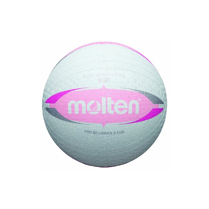 molten Kinder Dodgeball Ball, Weiß/Pink, 155 g, Durchmesser: 200 mm