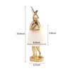 NorDiem Cute Rabbit Animal Table Lamp,Big Size 25.6", Gold Resin