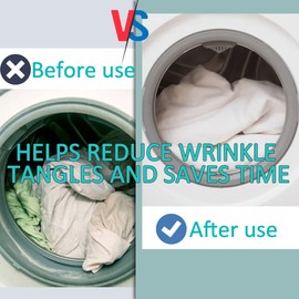 4 Pcs Laundry Bed Sheet Detangler Reduces Sheets Blankets Tangled Wrinkles Save Time Reusable in Washer and Dryer Light Blue