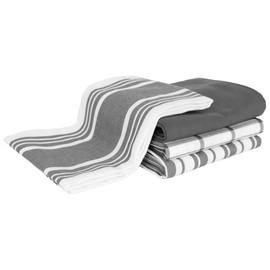 All-Clad Woven Bistro Kitchen Towels: Highly Absorbent, Super Soft Long Lasting - 100% Cotton, 20"x30" Dish Towels for Cleaning & Drying Dishes, Pans, Glassware, or Countertops, (4-Pack), Pewter