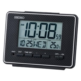 SEIKO Easton Digital Everything Alarm Clock, Black