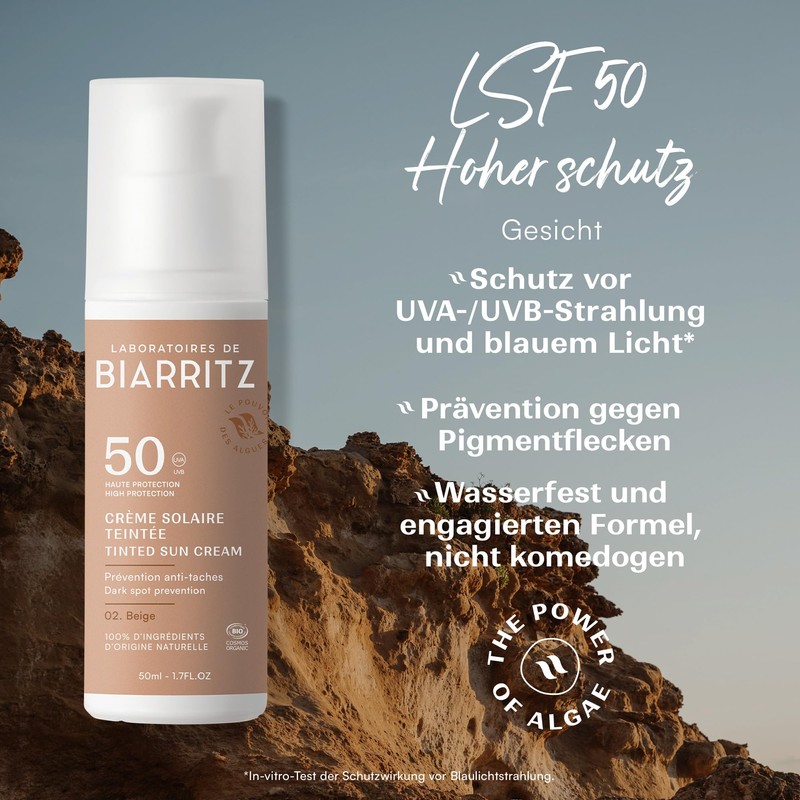 Laboratoires de Biarritz - Tinted Sun Cream Face - Beige