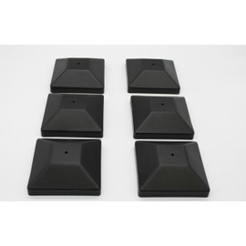 NMI Fence - (6 Pack) 4" x 4" Wood Fence Post Caps (3 5/8") Black, Fence/Decking Caps for Pressure Treated Wood Fence, Made in USA - NW287-21 - Nationwide Industries