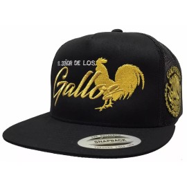 Unbranded EL SEÑOR DE LOS GALLOS DE GUERRERO LOGO FEDERAL MEXICO HAT BLACK MESH SNAPBACK