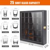 Tutata Shot Glass Display Case - 25 Slot Holder with