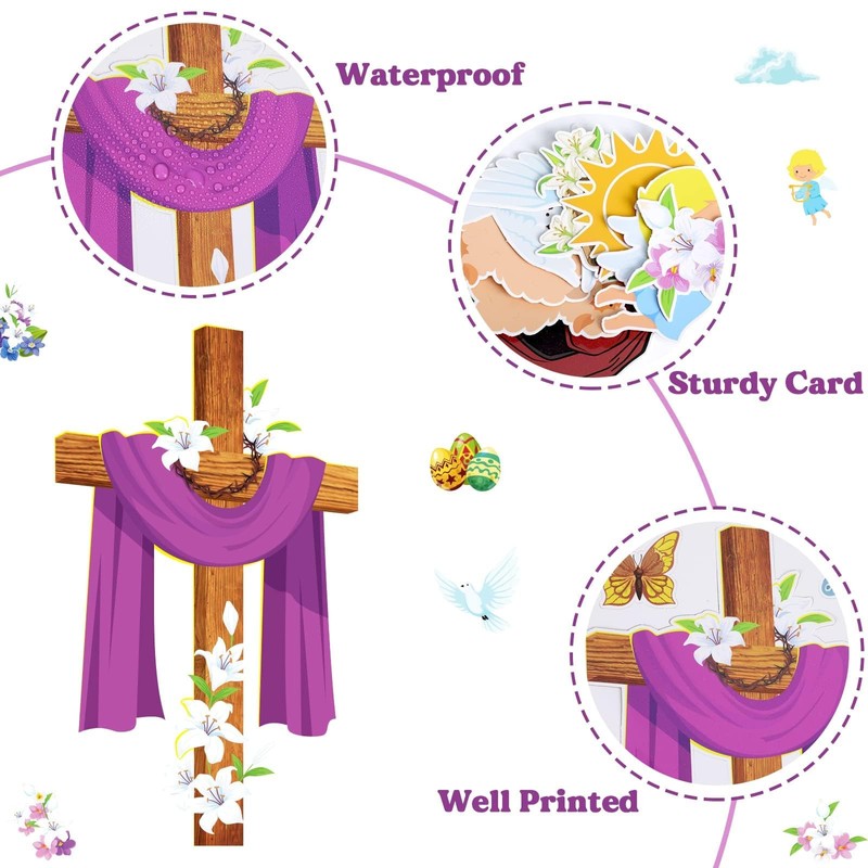 Easter Jesus He is Risen Bulletin Board Classroom Decorations, Easter