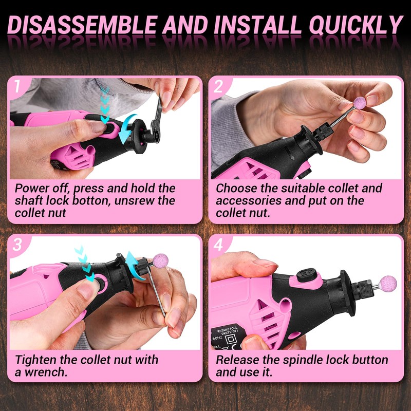 Rotary Tool Kit: DEKOPRO Power Hand Rotary Tools Mini for