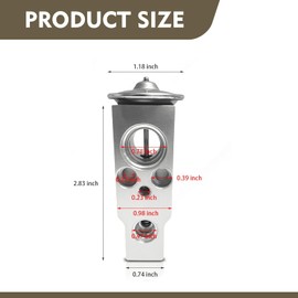 Dogary 1 PC A/C Expansion Valve, Steam Engine Air conditioning Valve, Replacement Parts for Automotive A/C Accessories，Compatible with Jaguar Land Rover Suzuki Subaru (Sliver)