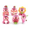 6pcs Cute Car Ornament Strawberry Bear Shape Multi Purpose Car