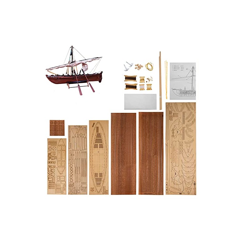 GAWEGM Wooden Ship Model Kit -1:32 Scale Whaling Ship Boat