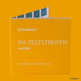 tri. Balance pH Test Strips Pack of 99 | Measuring Range 5.6 – 8.0 pH | for Urine or Water pH measurement to Control the Acid/Alkaline Balance