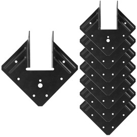 13 Gauge Hurricane Tie,Joist Hangers Fit 2X Truss to Rafter Connector for Roofing Trusses Wood Timber ,Wood Timber, Resist High Wind/ Earthquake Forces(Black Powder Coating) (8)