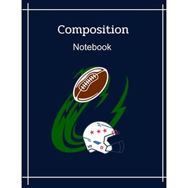 Composition Notebook: Cover page American Football Notebook Wide Ruled 8.5x11 Inch 120 Pages | Back To School For Students and Teachers Paperback