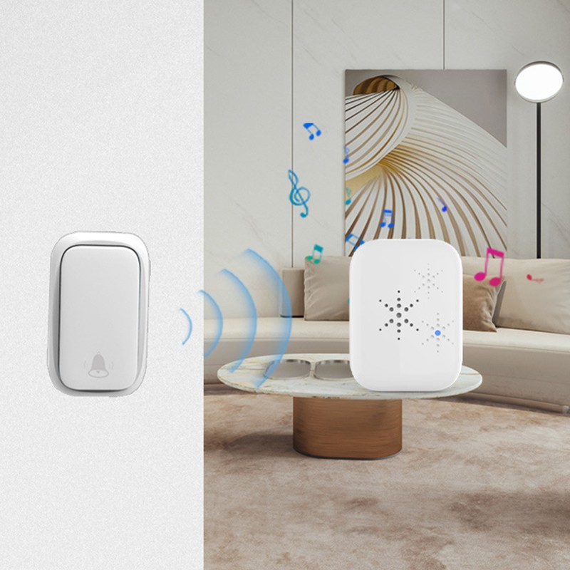 Self Powered Wireless Doorbell Set Waterproof Long Range 36 Ringtones
