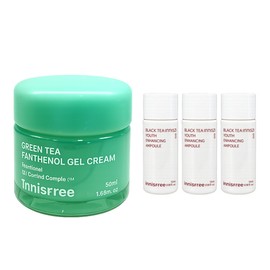 Innisfree Green Tea Panthenol Gel Cream + Black Tea Ampoule 10mlx3 / 이니스프리 그린티 판테놀 젤 크림+블랙티앰플 10mlx3개