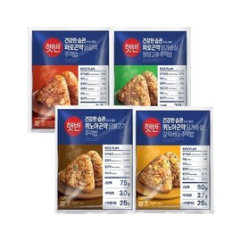 4 Hetbahn Konjac Rice Balls (Farro Dal Breast Cheongyang Pepper + Farro Chicken Ribs + Quinoa Chicken Bulgogi + Quinoa Garlic Butter) / 햇반 곤약주먹밥 4개(파로달가슴살청양고추+파로닭갈비+퀴노아닭불고기+퀴노아갈릭버터)