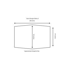 Sierra Designs Wu Hu 4 Tent Footprint Floor Protector Emergency Canopy 88" x 81"