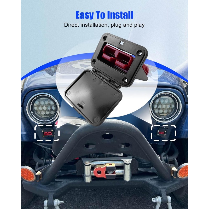 QAGGUM 175A Battery Quick Connect/Disconnect Electrical Connector Plug with Flush