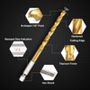 COMOWARE Titanium Twist Drill Bit Set - 10 Pcs 1/4"