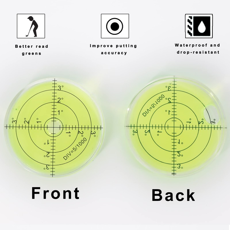Golf Green Reader Pro Putt Golf Ball Marker Round Bubble