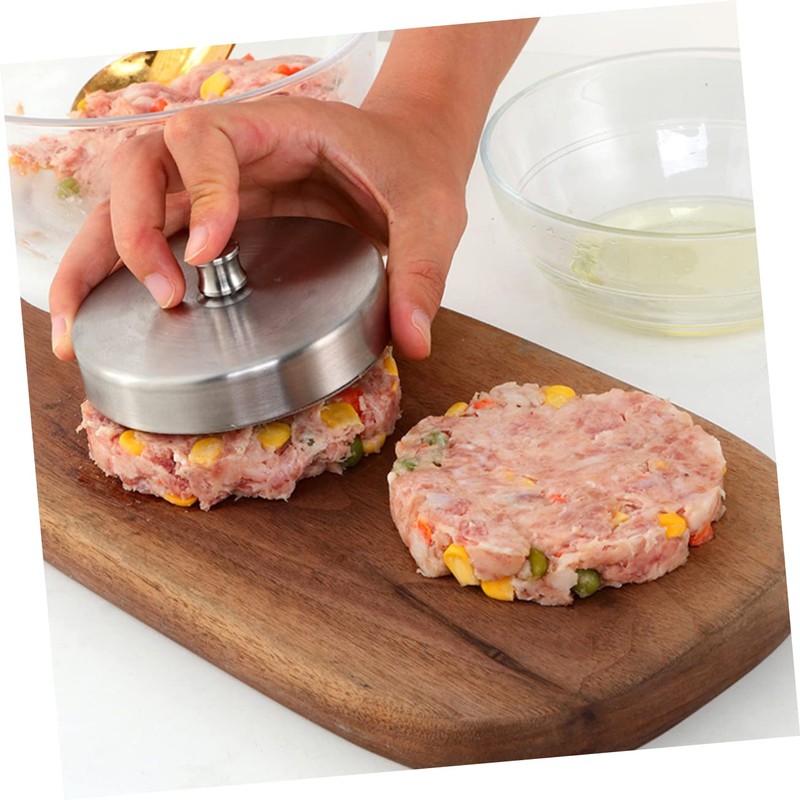 Sosoport Stainless Steel Burger Press Mold Round Patty Maker for