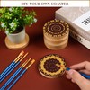 24 Pcs Round Bamboo Coaster 8 CM Wood Coaster Natural