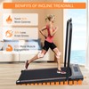 Walking Pad with 7% Incline, with Handle and APP&Remote Control,300+lb