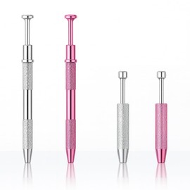 4 Stück Piercing Ball Greifer Piercing Kugel Zange Piercing Kugel Aufdreher Piercing-Ball-Halter, Juwelier-Aufnehmwerkzeug, Kleinteile-Greifer für Schmuckherstellung, Pink & Silber, Lang & Kurz