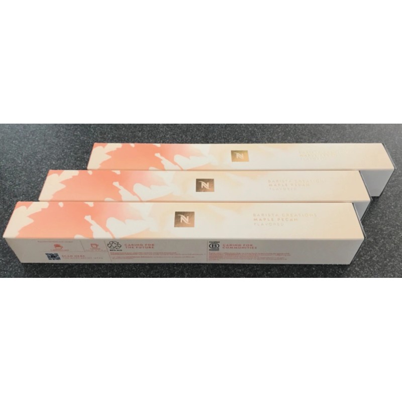 Nespresso Original Line Maple Pecan 3 sleeves 30 Capsules Coffee