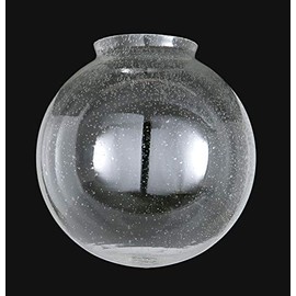 B&P Lamp® 8" Diameter, Seeded Glass Pendant Shade, 4" Fitter