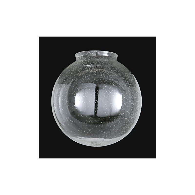 B&P Lamp® 8" Diameter, Seeded Glass Pendant Shade, 4" Fitter