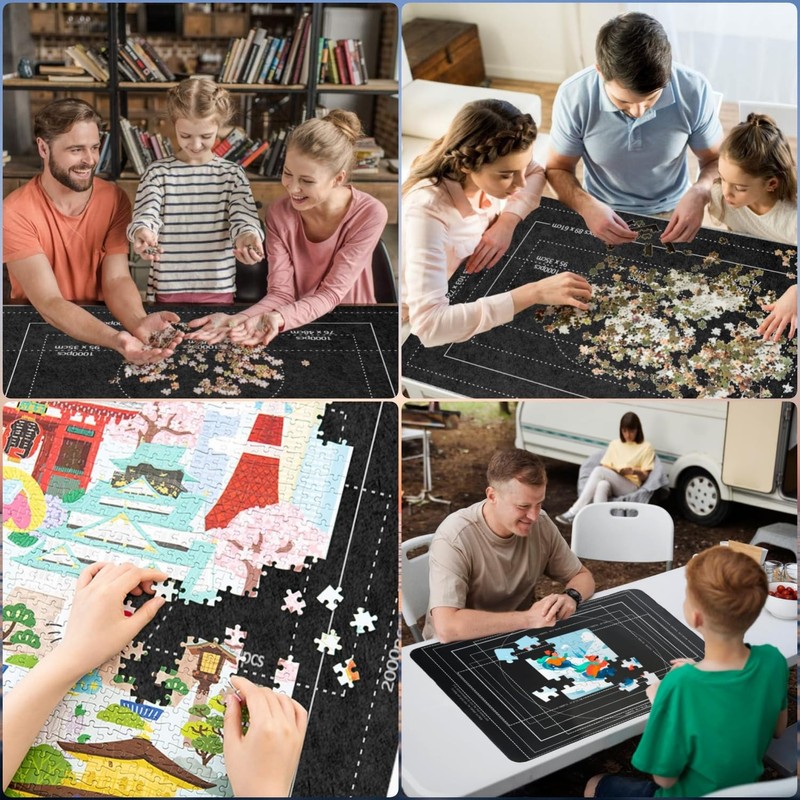 KAHEIGN Portable Jigsaw Mat, 1000/1500 /2000 Pieces Puzzles Mat Roll-Up