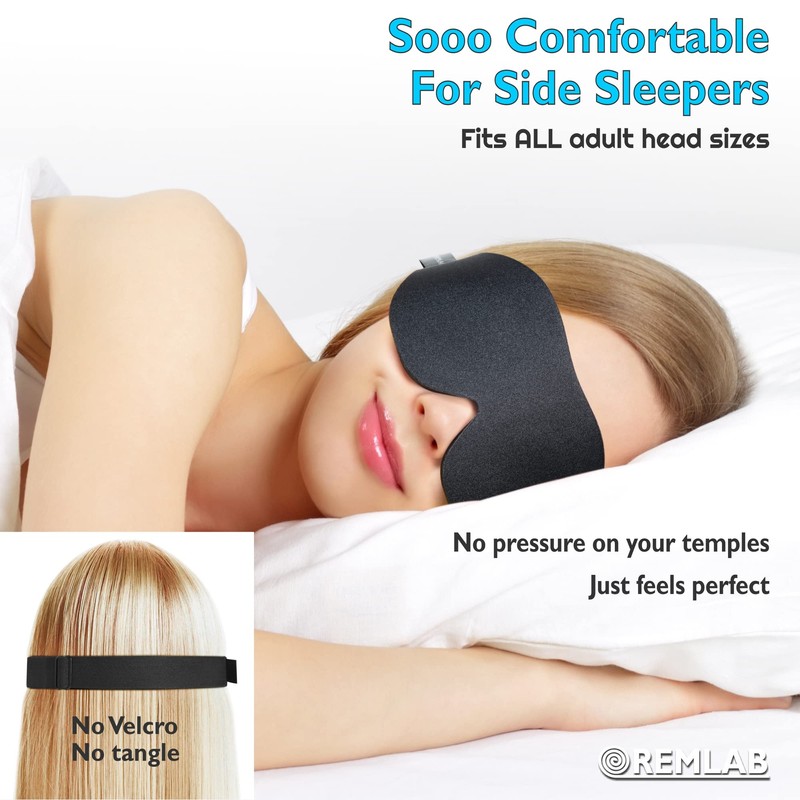 Sleep Mask Sleeping Blindfold, Light Blocking 3D Design Blackout Eye