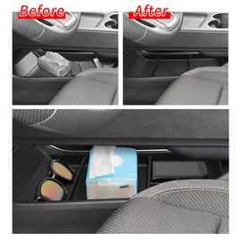 smabee Lower Center Console Organizer for 2024 2025 2026 Honda Prologue EV/Acura ZDX Storage Box Insert Tray TPE Accessories Black