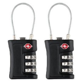 Arvoni TSA Zahlenschloss 3 Stellig, 2 Stück TSA Gepäckschloss, Zahlenschloss Vorhängeschloss tsa Kofferschloss, Schloss mit Zahlencode für Koffer, Rucksäcke, Zelt, Spind