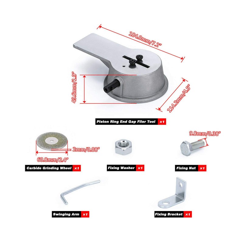 Piston Ring End Gaps Filer, 91089408 Universal Piston Ring Filing