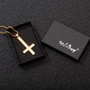 Scddboy Upside Down Cross Necklace,316L Stainless Steel Inverted Cross Pendant,Satanic