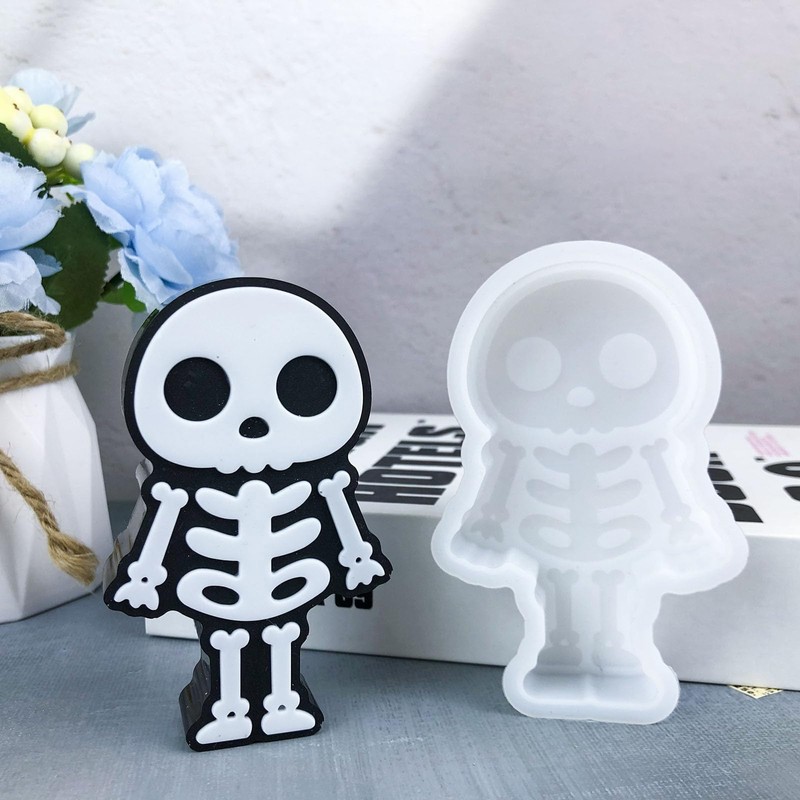 Duawenki Human Skeleton Shape Car Freshie Silicone Mold for Making