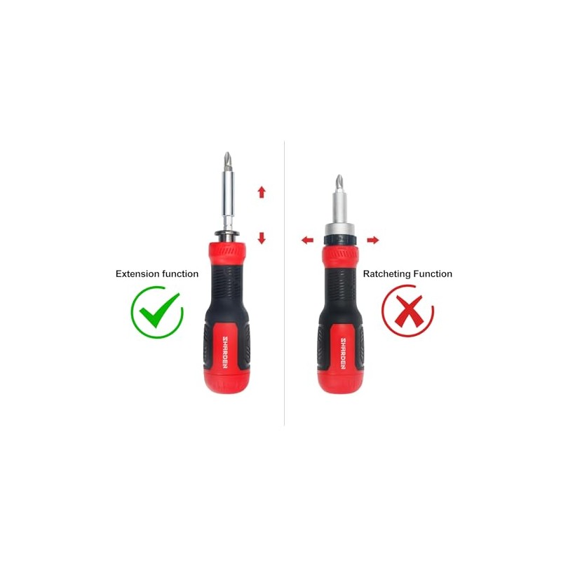SHARDEN Multi Screwdriver 13-in-1 Screw Driver Adjustable Screwdriver Set Multitool