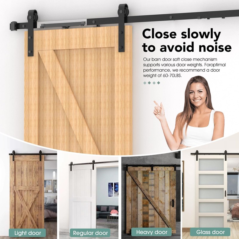 Barn Door Soft Close Hardware Kit,Barn Door Buffer Damper Stopper