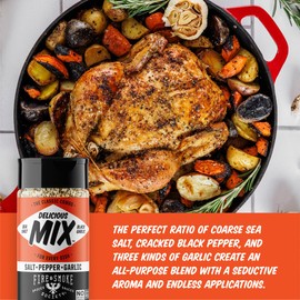 Fire & Smoke Society The Delicious Mix All Purpose Seasoning | BBQ Rubs for Smoking and Grilling | Chicken, Pork, Burgers, Steaks, Fish, Veggies | M 6.8 oz